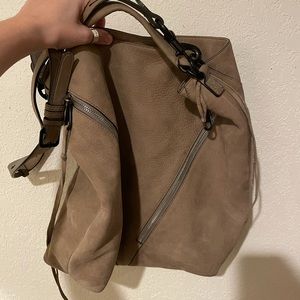 Rebecca Minkoff Moro Hobo Suede Beige Satchel